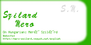 szilard mero business card